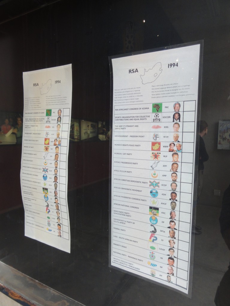 Ballot papers from the 1994 elections